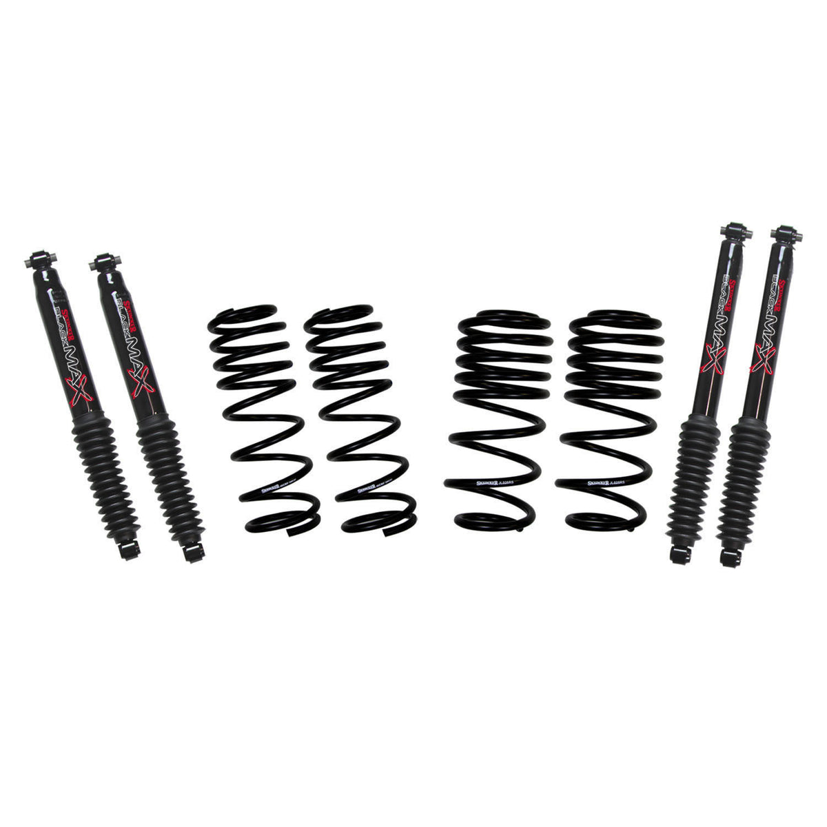 Skyjacker 21-24 Jeep Wrangler Non-Rubicon JL 4XE 2in-2.5in Susp. Lowering Kit w/ Black MAX Shocks - LOWJL025EPB