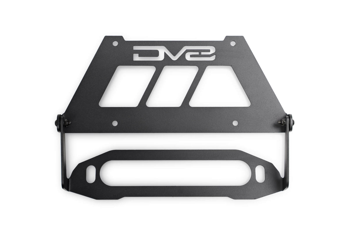 DV8 Offroad - Fairlead Mounted Flip-Up License Plate Bracket - LPBM-02