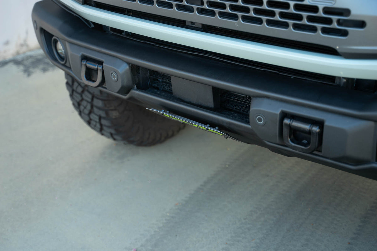 DV8 Offroad - Ford Bronco Capable Bumper Slanted Front License Plate Mount - LPBR-05