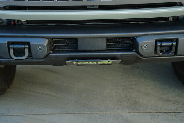 DV8 Offroad - Ford Bronco Capable Bumper Slanted Front License Plate Mount - LPBR-05