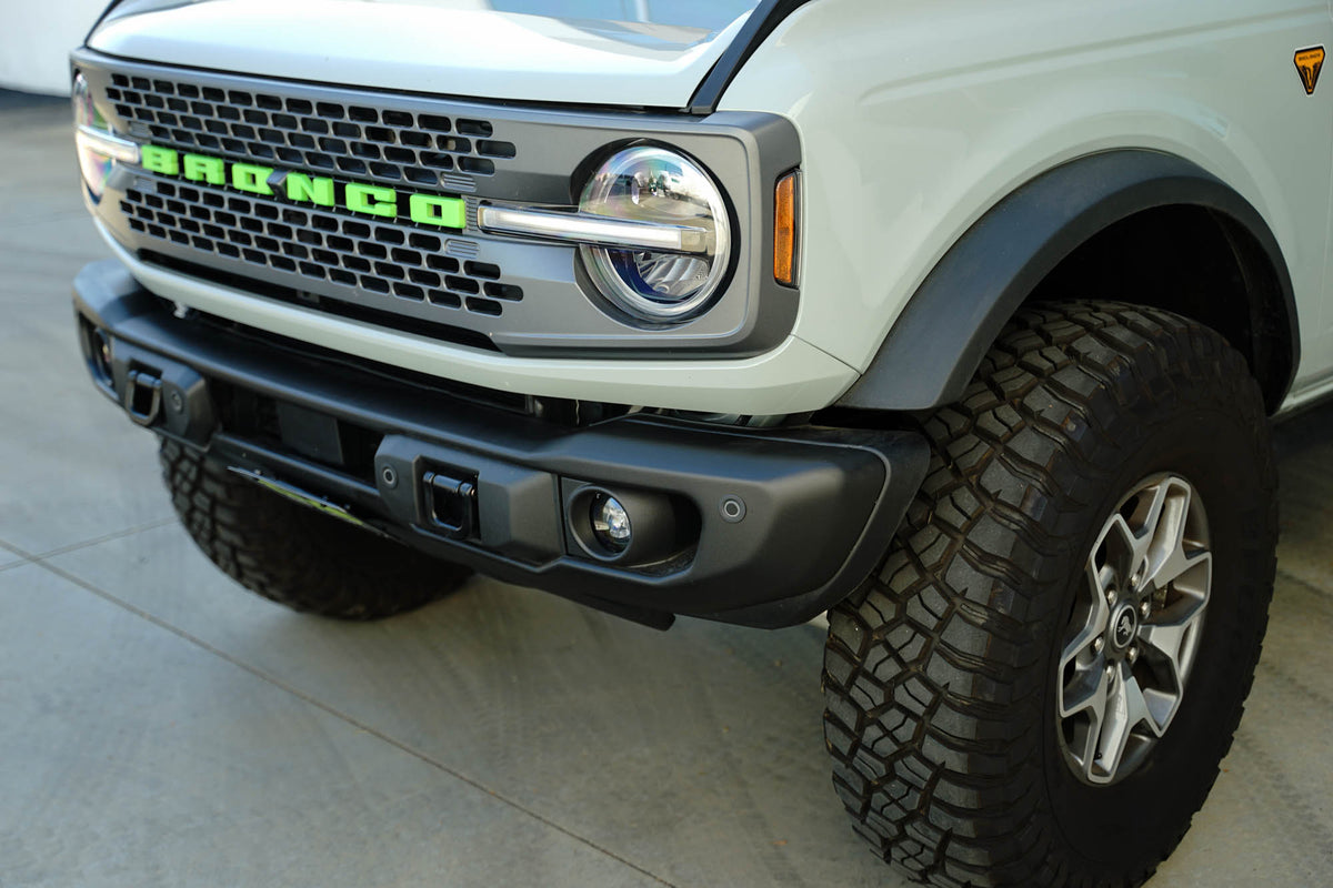 DV8 Offroad - Ford Bronco Capable Bumper Slanted Front License Plate Mount - LPBR-05