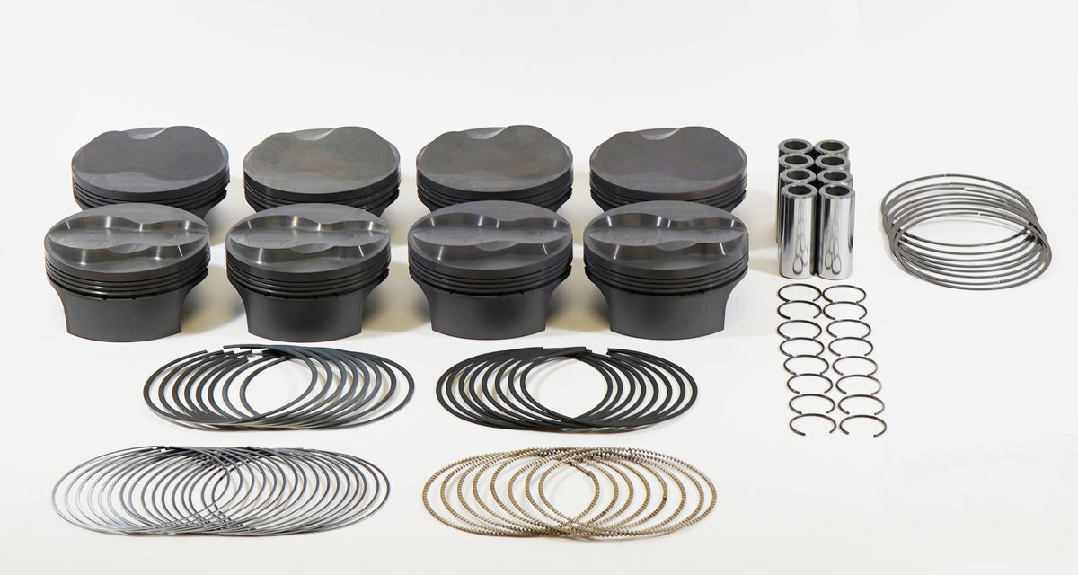 Mahle MS Piston Set GM LSX 440cid 4.185x1.110RCH 4.0 Stk 6.125 Rod .927 Pin 5.6cc 14.0CR - Set of 8 - 930229785