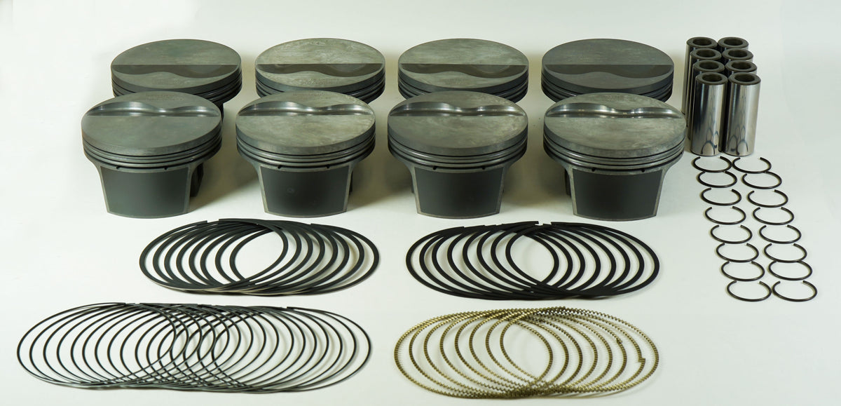 Mahle MS Piston Set GM LS 345ci 3.898in Bore 3.622in Stk 6.098in Rod .945 Pin -4cc 10.1 CR Set of 8 - 930217698