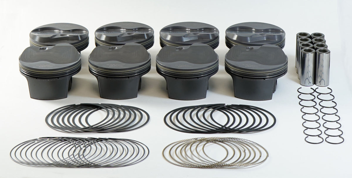 Mahle MS Piston Set GM LS 366ci 4.010in Bore 3.622in Stk 6.125in Rod .927 Pin 12cc 11.9 CR Set of 8 - 197714810