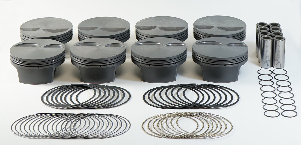 Mahle MS Piston Set GM LS 427ci 4.125in Bore 4in Stk 6.125in Rod .927 Pin -3cc 12.2 CR Set of 8 - 930221625