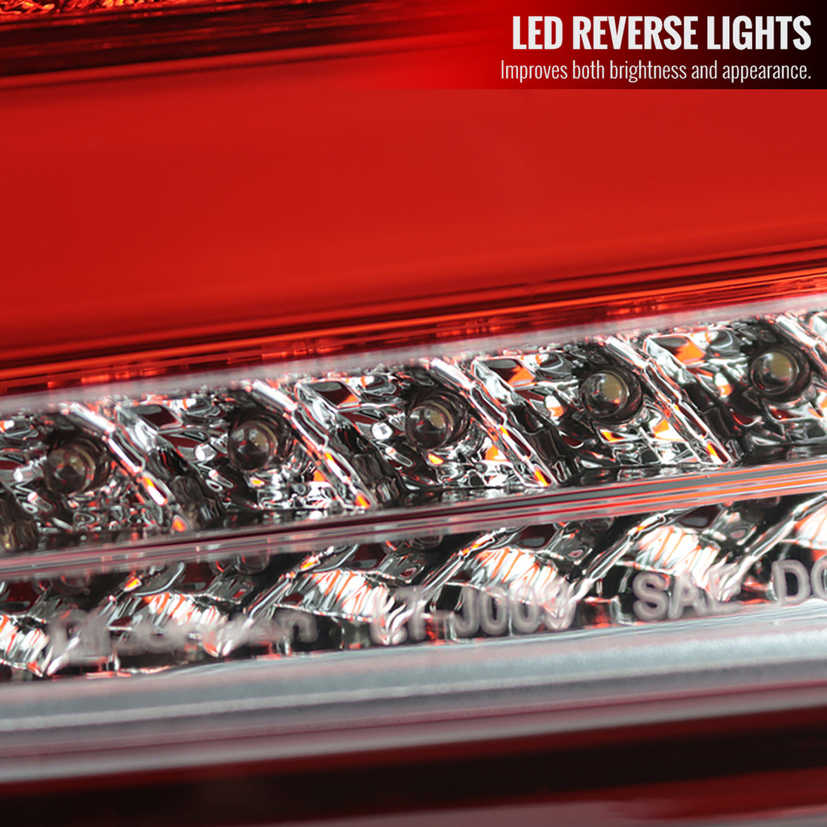 SPEC-D 15+ Focus ST RS Hatchback LED Tail Lights (Chrome Housing/Red Lens)