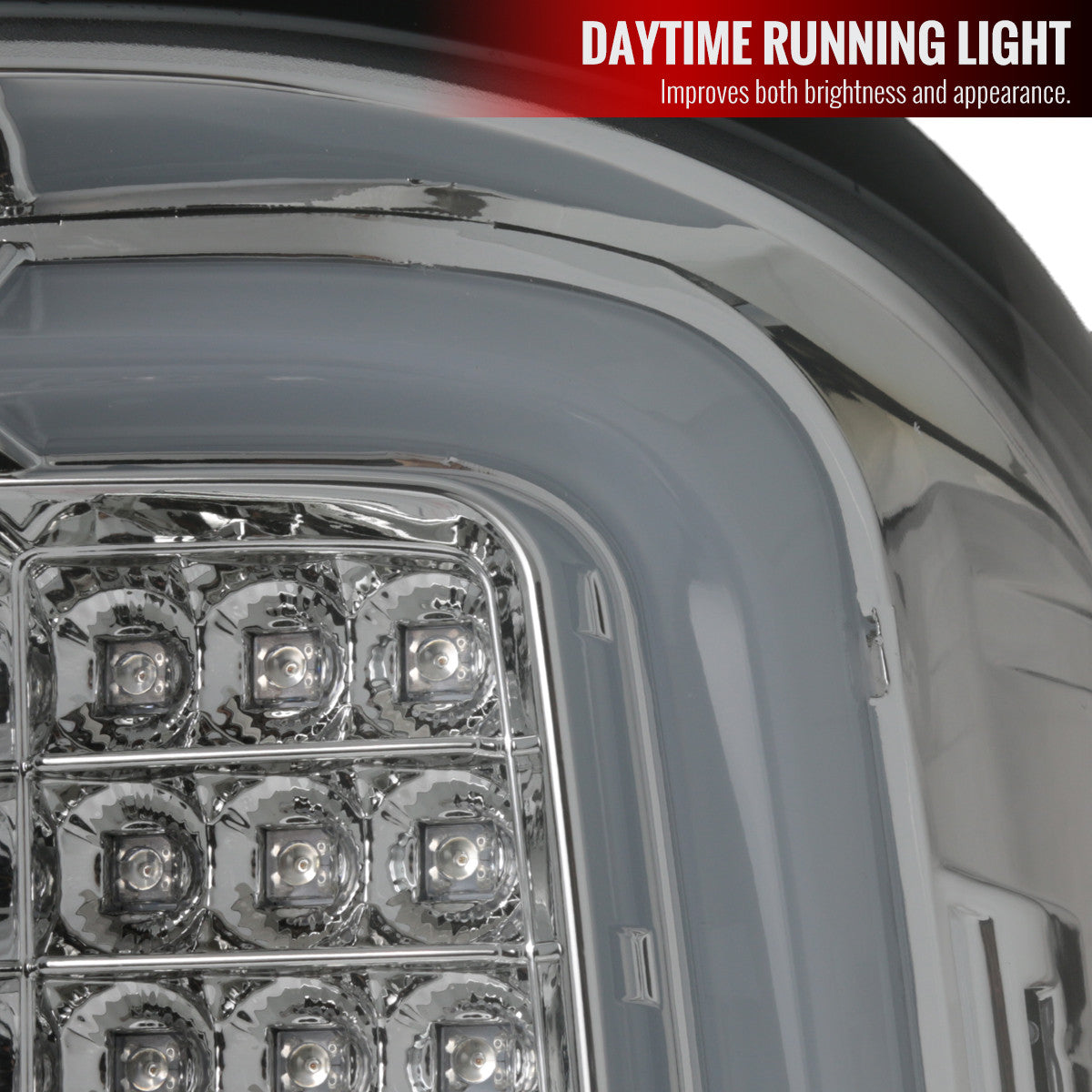 Spec-D Tuning - 2014-2018 GMC Sierra 1500/2500HD/3500HD LED Tail Lights (Chrome Housing/Clear Lens) - LT-SIE14CLED-TM