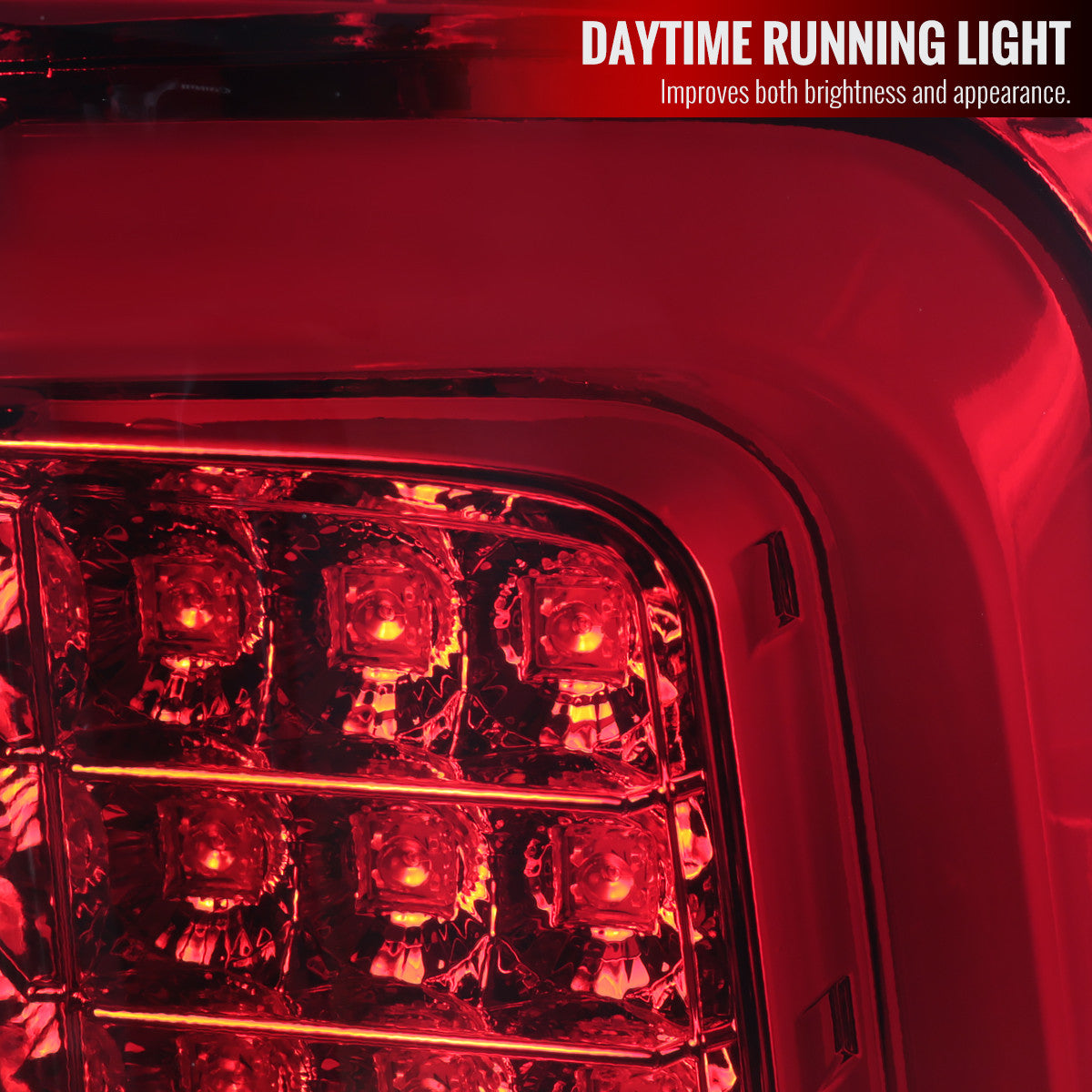 Spec-D Tuning - 2014-2018 GMC Sierra 1500/2500HD/3500HD LED Tail Lights (Chrome Housing/Red Lens) - LT-SIE14RLED-TM