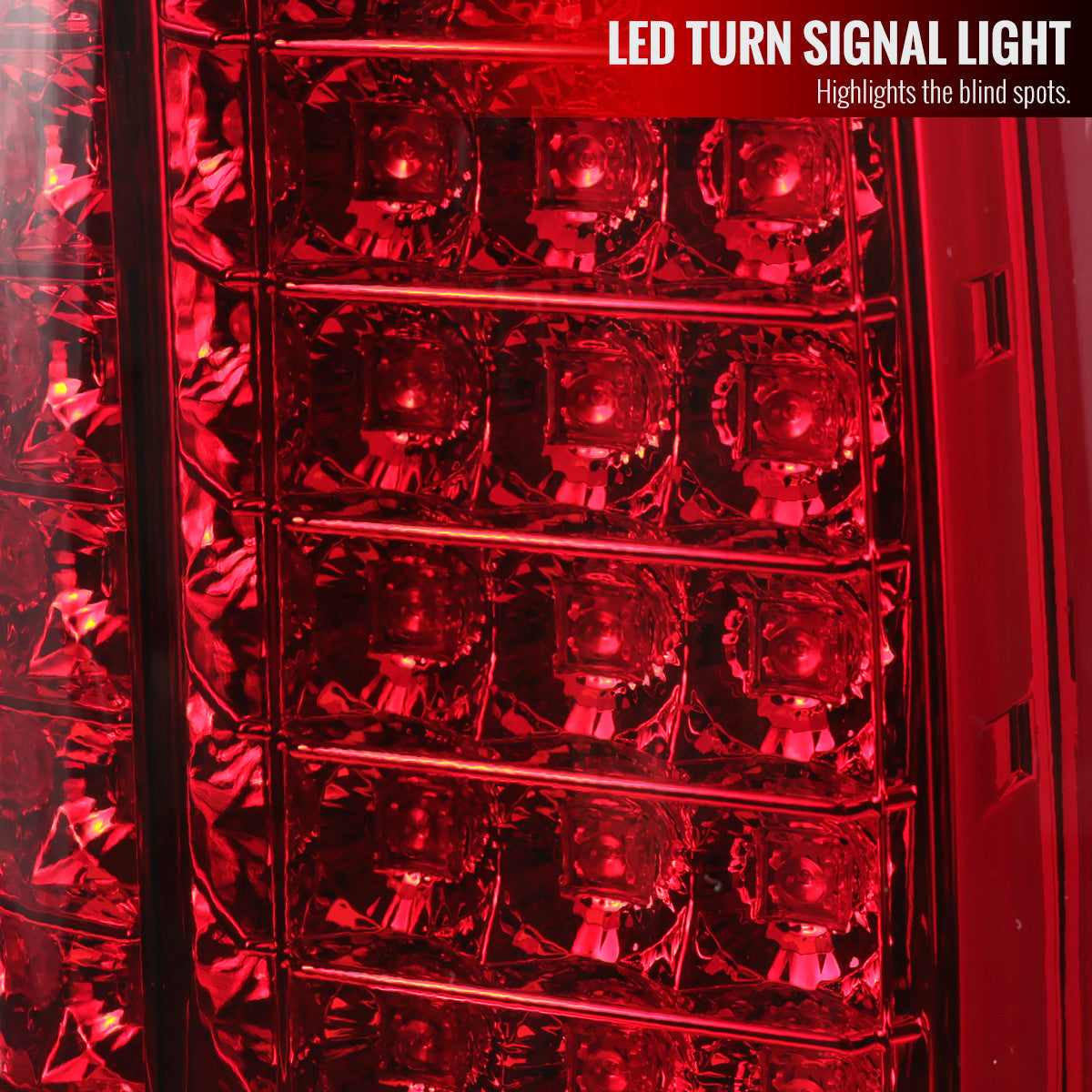Spec-D Tuning - 2014-2018 GMC Sierra 1500/2500HD/3500HD LED Tail Lights (Chrome Housing/Red Lens) - LT-SIE14RLED-TM