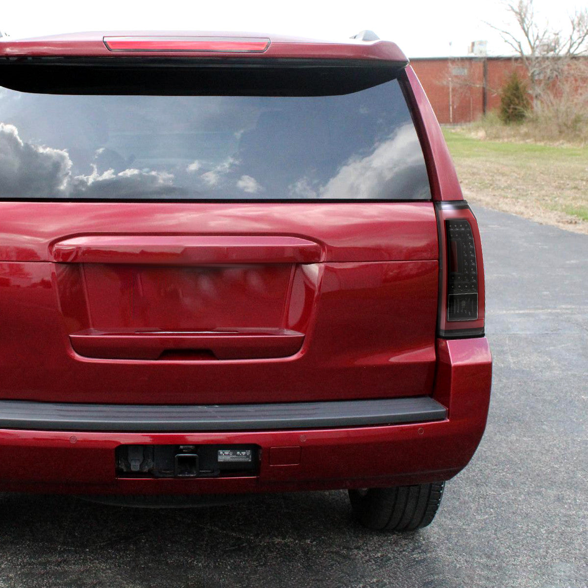 Spec-D Tuning - 2015-2020 Chevrolet Tahoe/Suburban LS LT LTZ Premier LED Tail Lights (Jet Black Housing/Clear Lens) - LT-TAH15BKLED-TM