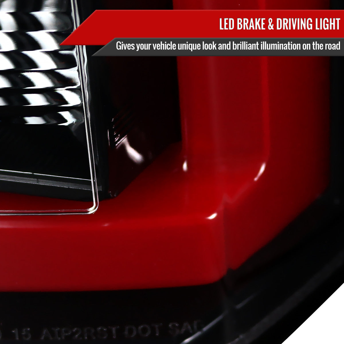 Spec-D Tuning - 2015-2020 GMC Yukon/Yukon XL Denali SLE/SLT LED Tail Lights (Jet Black Housing/Clear Lens) - LT-YUK15BKLED-TM