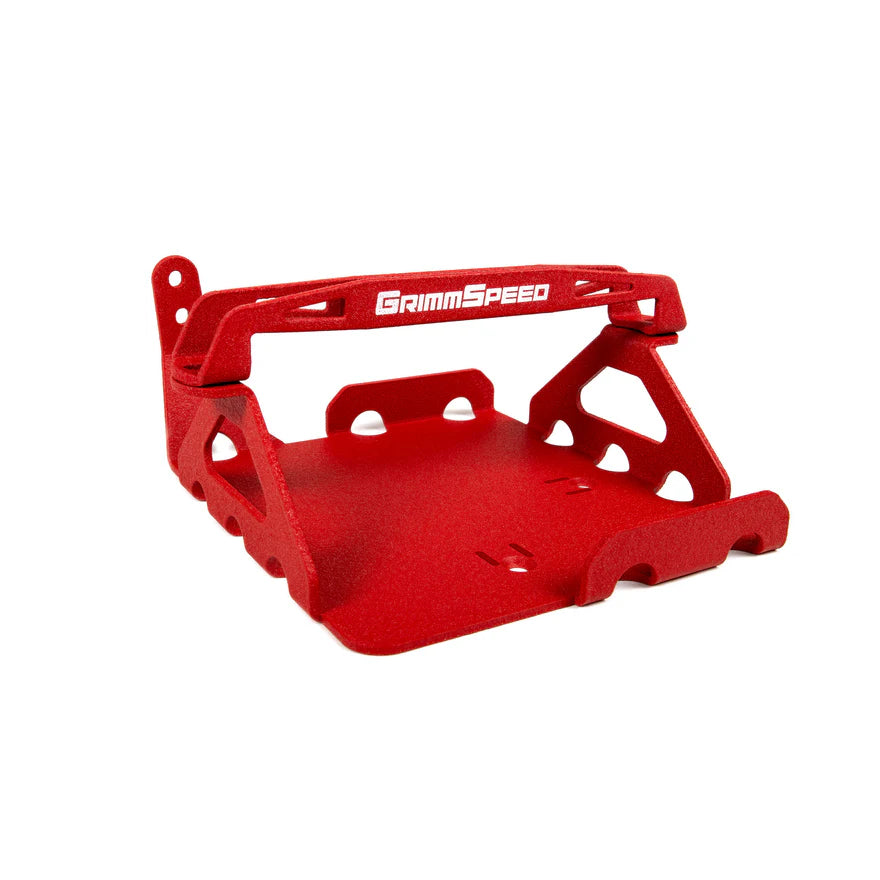 GrimmSpeed 08-21 Subaru WRX STI Lightweight Battery Mount Kit - Red - 121034