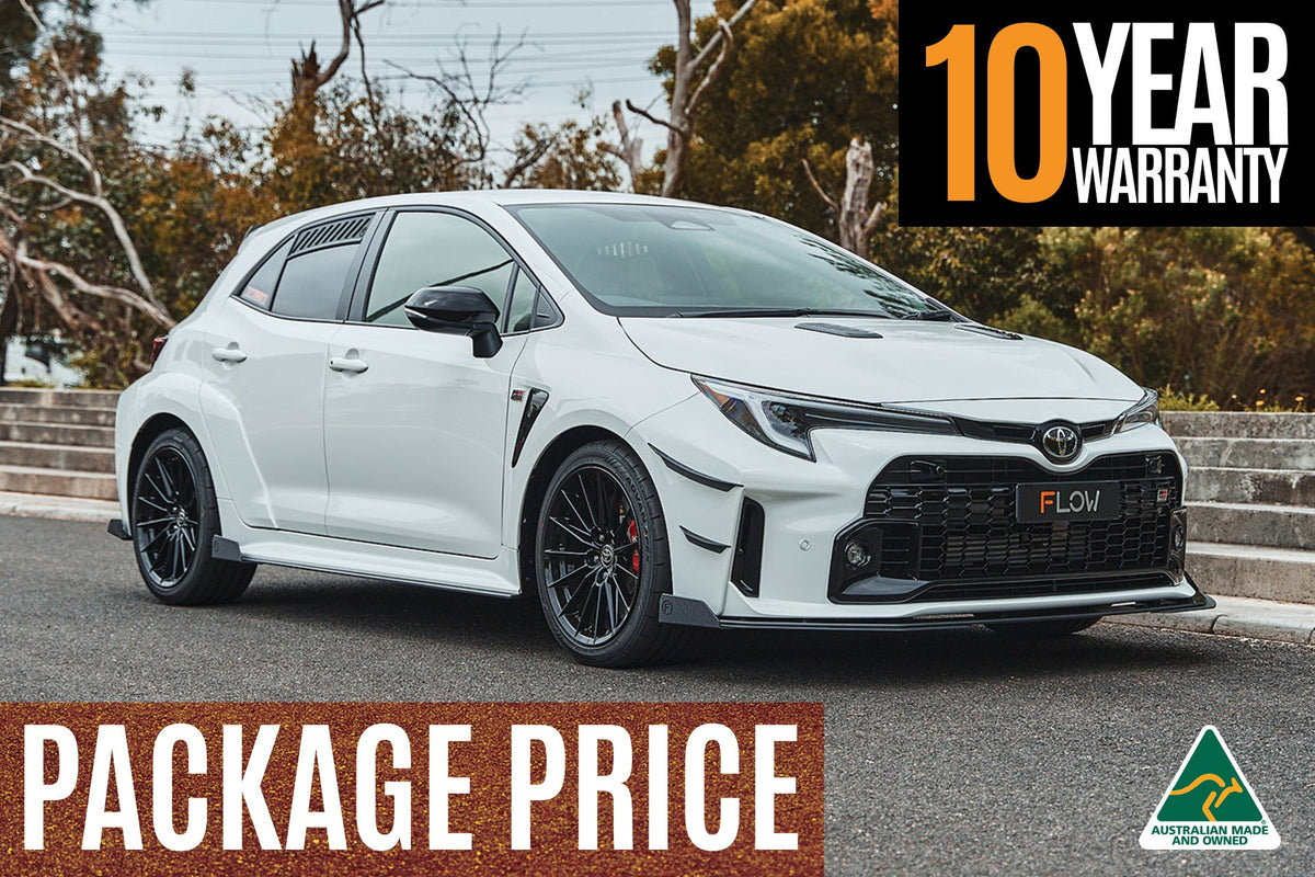 Flow Designs - Corolla GR Full Lip Splitter Set (GLOSS BLACK)