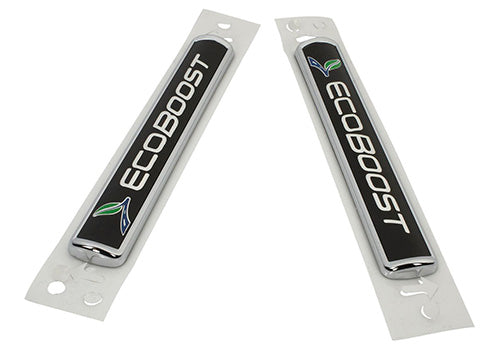 Ford Performance - Ecoboost Emblems/badges-black and Silver-pair - M-1447-EBBLK