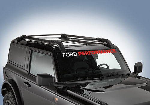 Ford Performance - Ford Performance Bronco Windshield Banner - White/red - M-1820-BRR