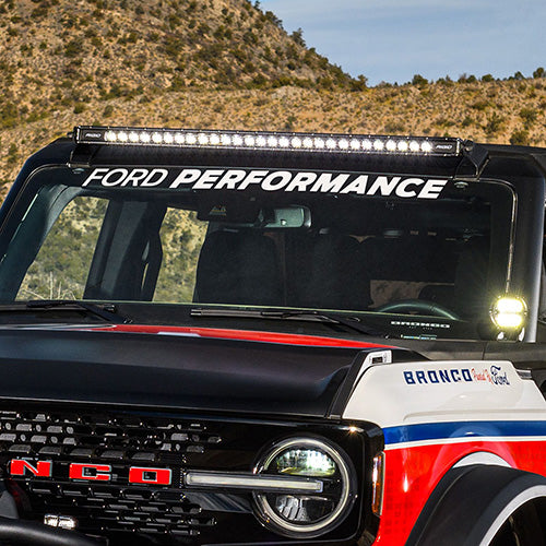 Ford Performance - Ford Performance Bronco Windshield Banner - White - M-1820-BRW