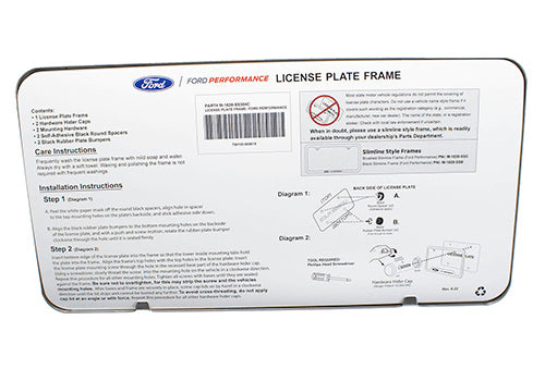 Ford Performance - Ford Performance License Plate Frame-brushed Stainless Steel - M-1828-SS304C