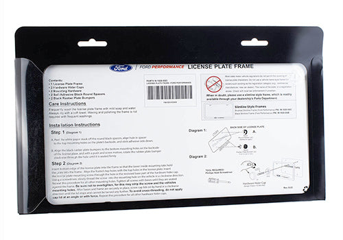 Ford Performance - Ford Performance Slim License Plate Frame-brushed Stainless Steel - M-1828-SSC