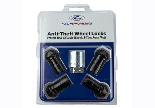 Ford Performance - M14 X 1.5 Black Security Lug Nut Kit of 4 - M-1A043-A