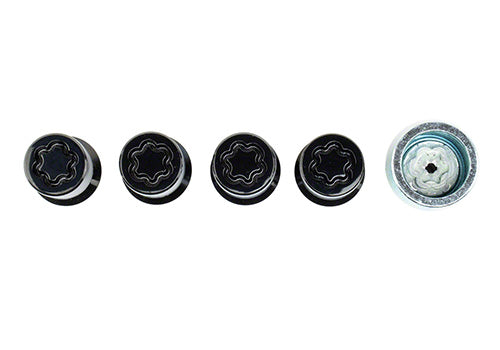 Ford Performance - M12 X 1.5 Black Security Lug Nut Kit (4) - M-1A043-B