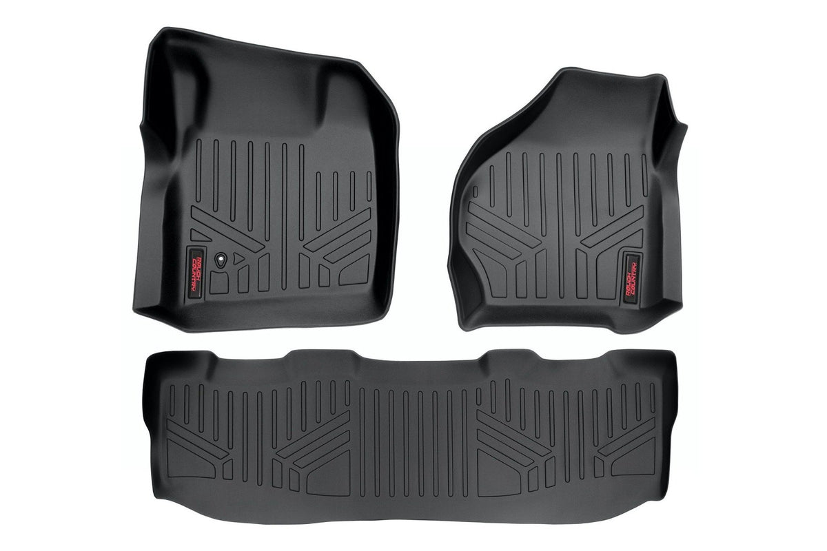 Rough Country - Floor Mats - FR & RR - Crew Cab - Ford F-250/F-350 Super Duty 2WD/4WD (99-07) - M-52002