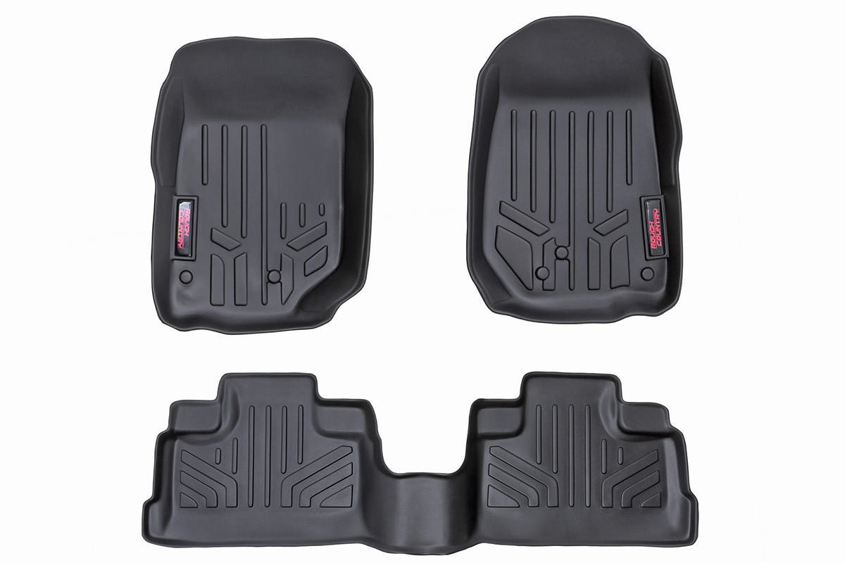 Rough Country - Floor Mats - FR & RR - 4 Door - Jeep Wrangler Unlimited 4WD (2018-2025) - M-60112