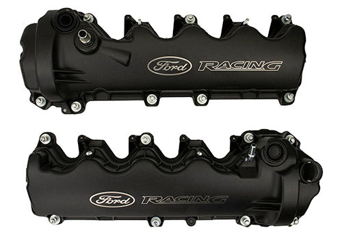 Ford Performance - Black Ford Racing Coated 3-valve Cam Covers - M-6582-FR3VBLK