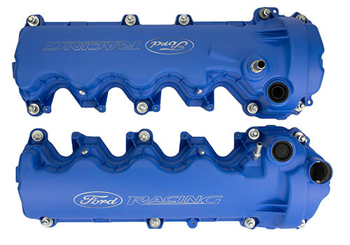 Ford Performance - Blue Ford Racing Coated 3-valve Cam Covers - M-6582-FR3VBL