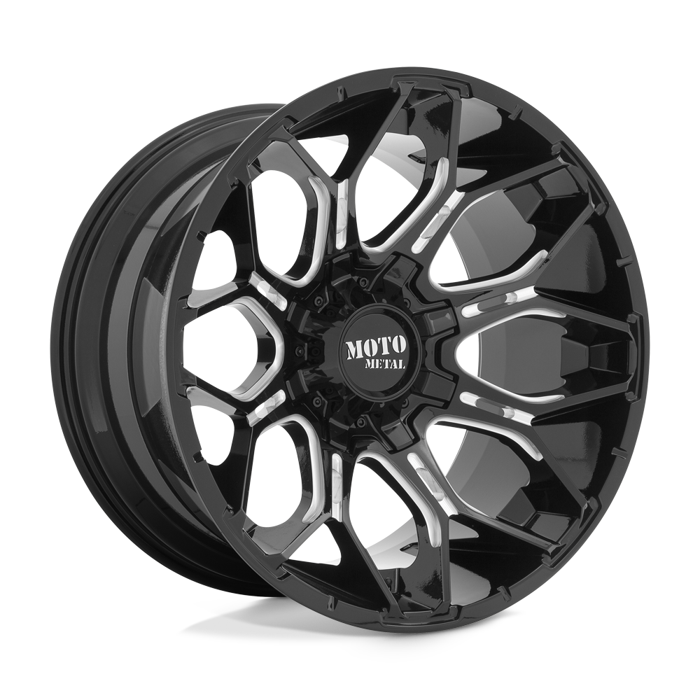 Moto Metal Mo808 Sniper 20X10 8X165.1 -18MM Gloss Black Milled