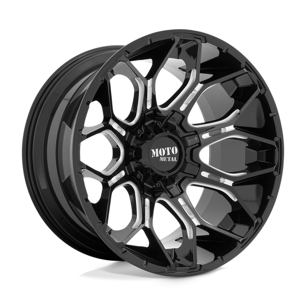 Moto Metal Mo808 Sniper 20X9 8X165.1 +0MM Gloss Black Milled