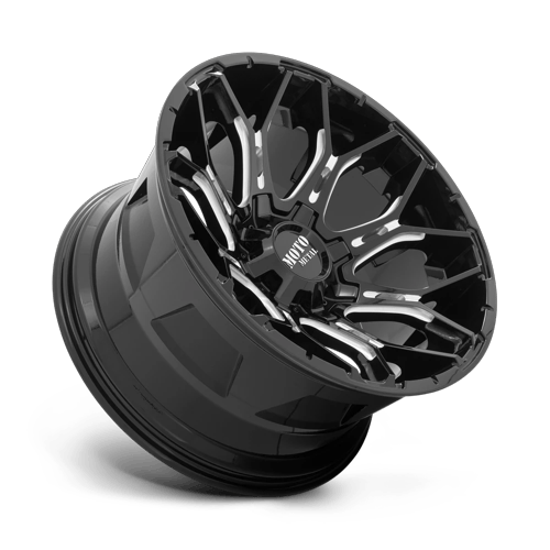 Moto Metal Mo808 Sniper 20X9 8X180 +0MM Gloss Black Milled