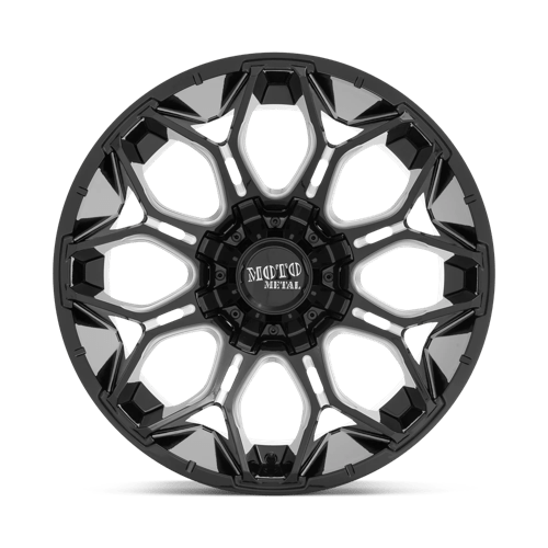 Moto Metal Mo808 Sniper 20X9 8X180 +0MM Gloss Black Milled