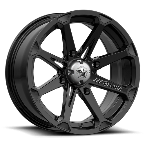 MSA Offroad Wheels M12 Diesel Utv 15X7 4X156 +10MM Gloss Black