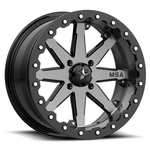 MSA Offroad Wheels M21 Lok Utv Beadlock 15X7 4X156 +0MM Charcoal Tint