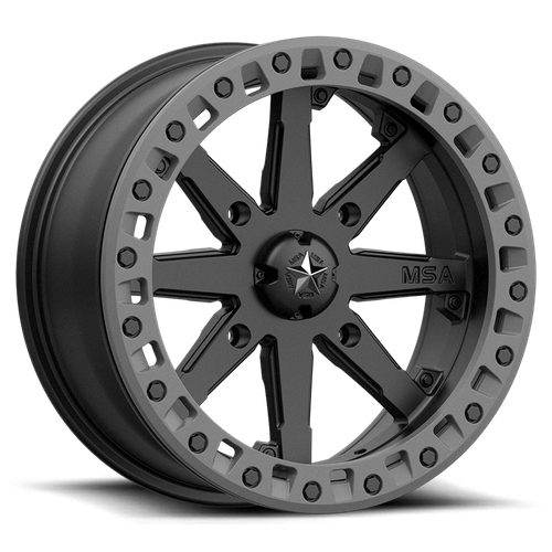 MSA Offroad Wheels M31 Lok2 Utv Beadlock 15X7 4X156 +0MM Satin Black W/ Matte Gray Ring