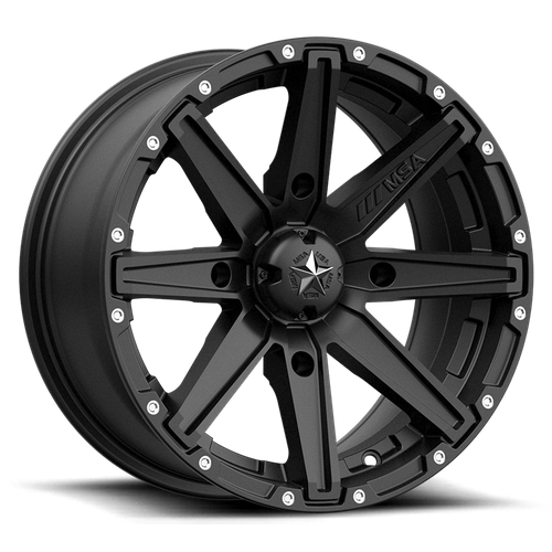 MSA Offroad Wheels M33 Clutch Utv 12X7 4X137 +10MM Satin Black