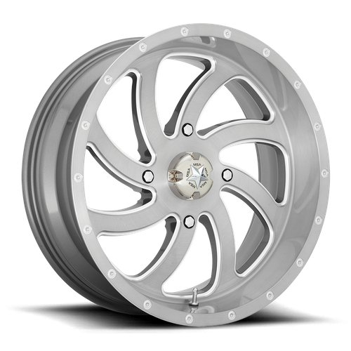 MSA Offroad Wheels M36 Switch Utv 20X7 4X137 +0MM Brushed Titanium