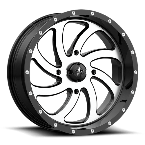 MSA Offroad Wheels M36 Switch Utv 20X7 4X137 +0MM Machined Gloss Black
