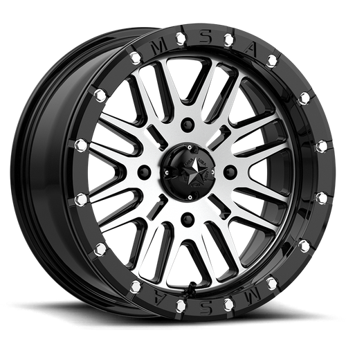 MSA Offroad Wheels M37 Brute Utv Beadlock 15X7 4X156 +10MM Gloss Black Machined