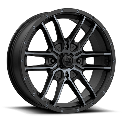 MSA Offroad Wheels M43 Fang Utv 14X7 4X156 +10MM Satin Black W/ Titanium Tint