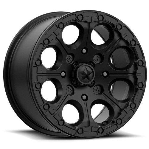 MSA Offroad Wheels M44 Cannon Utv Beadlock 15X7 4X110 +25MM Satin Black