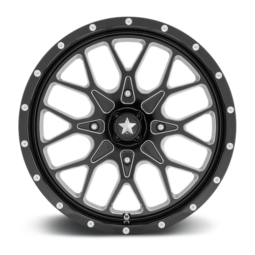 MSA Offroad Wheels M45 Portal Utv 18X7 4X137 +0MM Gloss Black Milled