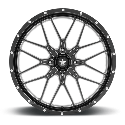 MSA Offroad Wheels M45 Portal Utv 24X7 4X137 +0MM Gloss Black Milled