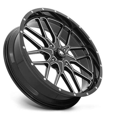 MSA Offroad Wheels M45 Portal Utv 24X7 4X137 +0MM Gloss Black Milled