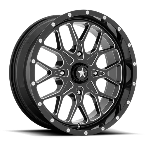 MSA Offroad Wheels M45 Portal Utv 15X7 4X137 +10MM Gloss Black Milled