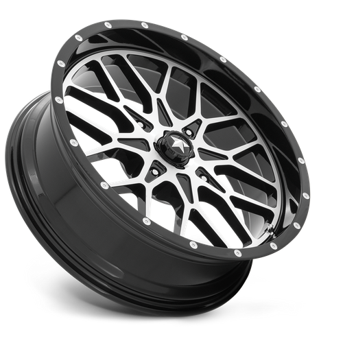 MSA Offroad Wheels M45 Portal Utv 20X7 4X156 +0MM Gloss Black Machined