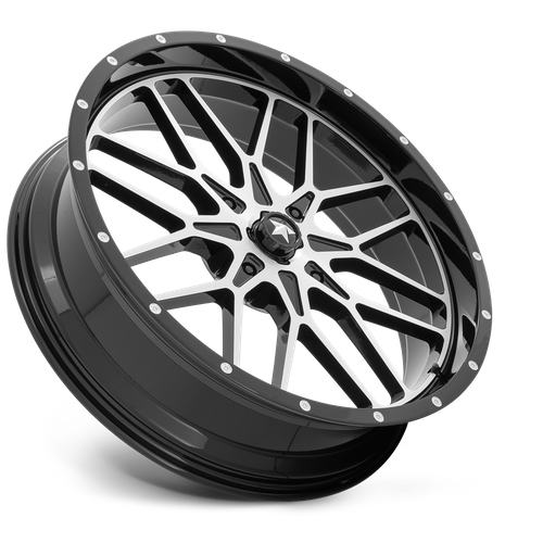 MSA Offroad Wheels M45 Portal Utv 24X7 4X137 +0MM Gloss Black Machined