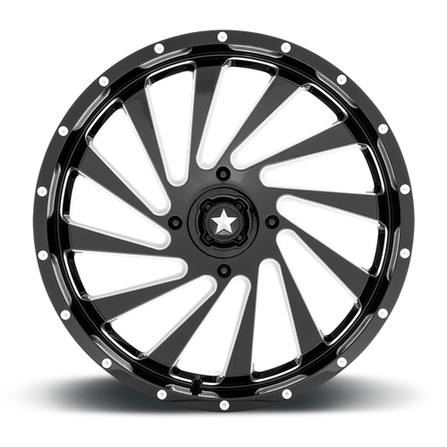 MSA Offroad Wheels M46 Blade Utv 22X7 4X137 +0MM Gloss Black Milled