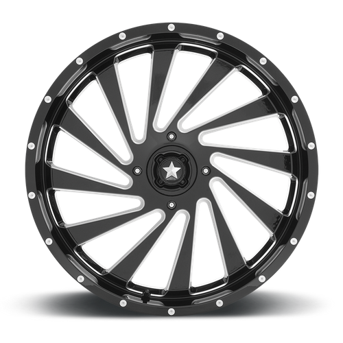 MSA Offroad Wheels M46 Blade Utv 24X7 4X156 +0MM Gloss Black Milled
