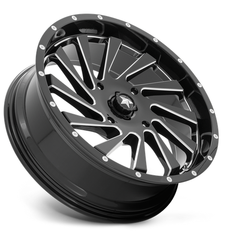 MSA Offroad Wheels M46 Blade Utv 20X7 4X110 +0MM Gloss Black Milled